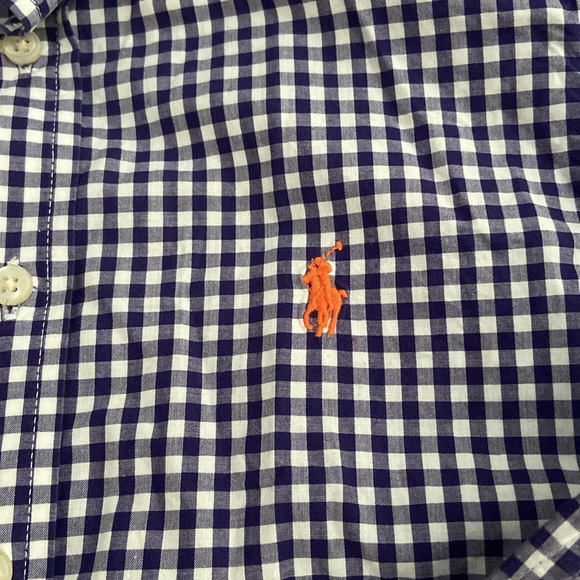 Ralph Lauren purple check button up - Picture 2 of 3